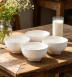 Plain White Bowl Set, 4-Piece, 4.05 lb